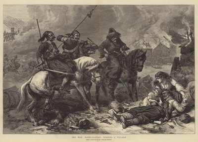 La guerra, Bashi-Bazouks che bruciano un villaggio da Alfred William Hunt