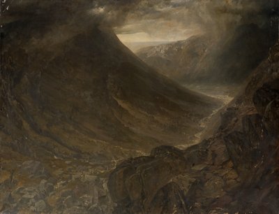 Wasdale Head dal passo di Styhead, Cumbria, c.1854 da Alfred William Hunt