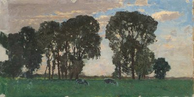 Langenpreising, pascolo con grandi alberi da Alfred Zoff