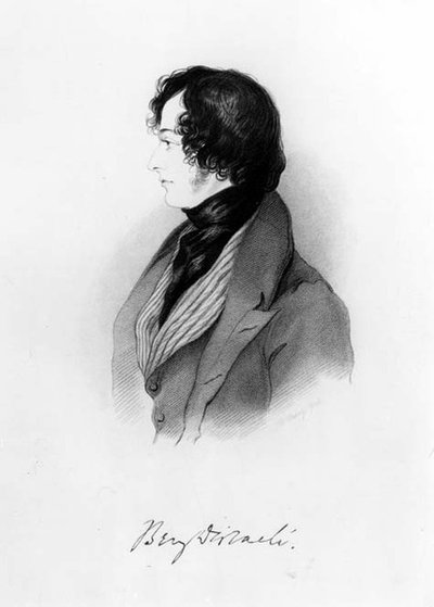 Ritratto di Benjamin Disraeli (1804-81) 1837 da Alfred d Orsay