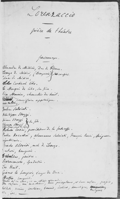 Manoscritto originale di 