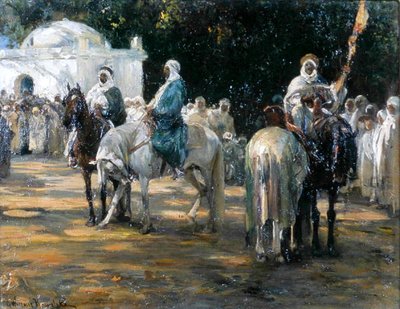 Davanti al Meshhed, c.1903 (olio su tela) da Alfred von Wierusz Kowalski