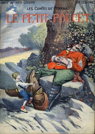 Le Peucet: Racconto di Charles Perrault (1628-1703). Illustrazione di Vaccari e Carrey nella collezione Les beaux tales Nos loisirs ca. 1910. Collezione privata da Alfredo and Carrey Vaccari