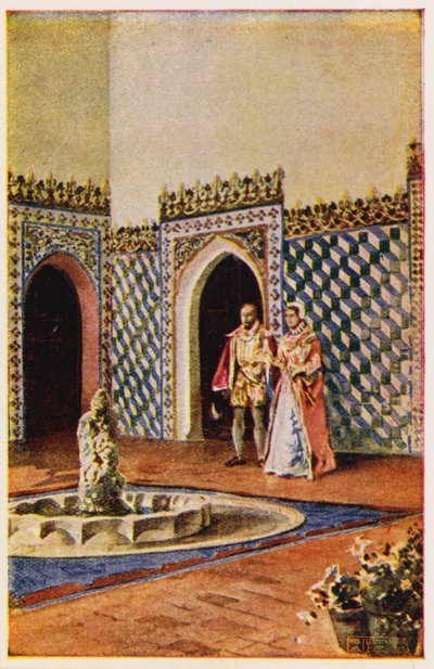 Architettura moresca nel Palazzo di Sintra, Portogallo da Alfredo Roque Gameiro