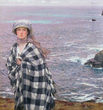 Lo scialle a quadri, 1915 da Algernon Mayow Talmage