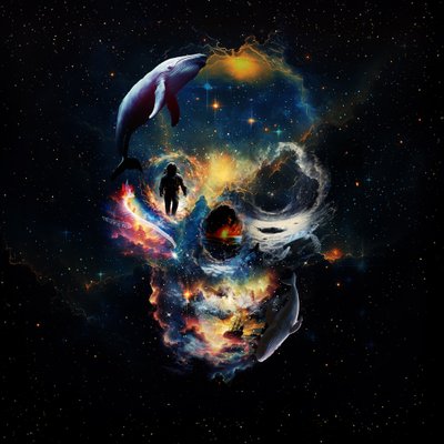 Teschio di balena spaziale da Ali Gulec