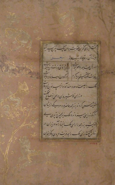 Pagina di calligrafia da un