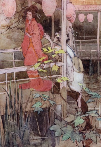 Illustrazione per La storia di The Mikado da Alice Bolingbroke (after) Woodward