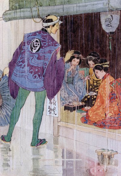 Illustrazione per La storia di The Mikado da Alice Bolingbroke (after) Woodward