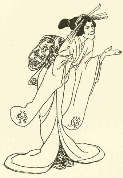 Illustrazione per La storia di The Mikado da Alice Bolingbroke (after) Woodward