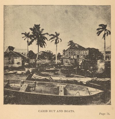 Capanna dei Caraibi e barche da Alice D. Le Plongeon