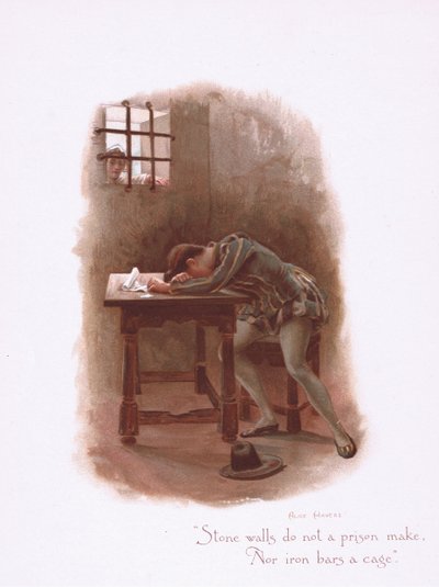 I muri di pietra non fanno una prigione, da Some Old Love Songs pubblicato da Hildesheimer & Faulkner, 1892 da Alice Havers