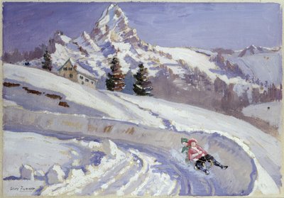 Slittino vicino al Cervino da Alice Maud Fanner