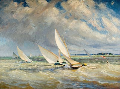 Regata di yacht con maltempo - Burnham-On-Crouch, 1919 da Alice Maud Fanner
