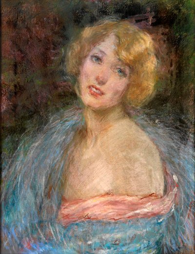 Ragazza bionda con boa da Alice Pike Barney