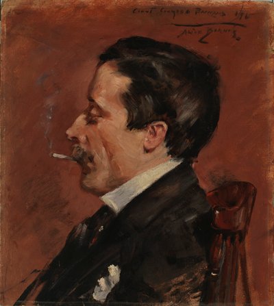 Uomo con sigaretta da Alice Pike Barney