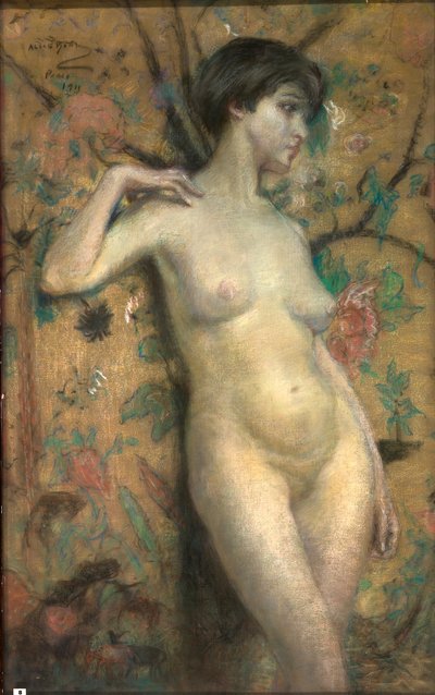 Nudo contro schermo da Alice Pike Barney