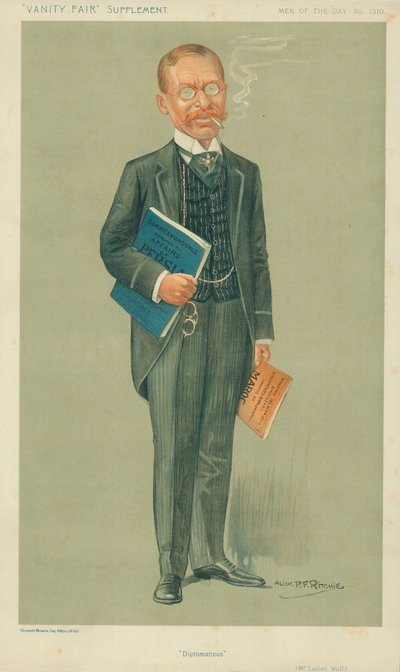 Mr Lucien Wolf, Diplomaticus, 20 dicembre 1911, caricatura di Vanity Fair da Alick P. F. Ritchie