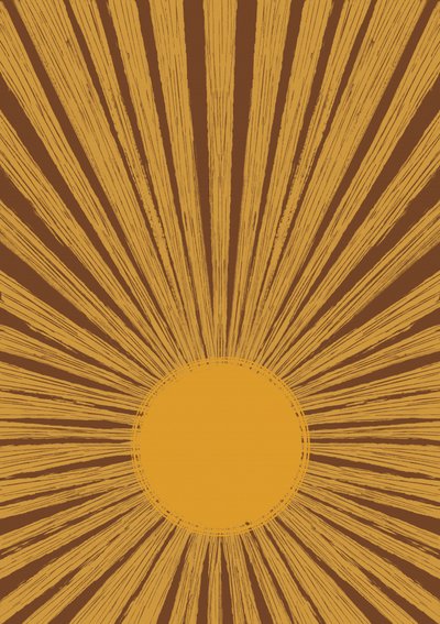 Caldo effetto retro "sunburst" da Aliya Putrus