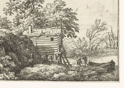 Paesaggio con capanna di pescatori da Allaert van Everdingen