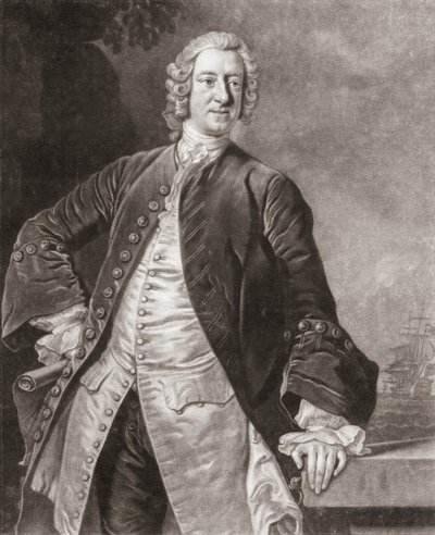 Ammiraglio Edward Boscawen. Ritratto da Allan (after) Ramsay