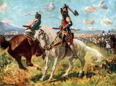 Il Combattimento tra Re Roberto I di Scozia e Sir Henry de Bohun a Bannockburn da Allan (after) Stewart