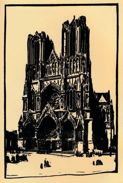 Cattedrale di Reims, 1914, 1918 da Allan Douglass Mainds