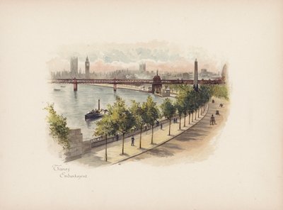 Londra familiare: Thames Embankment da Allan F. Barraud