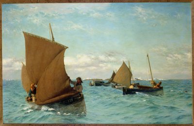 Luggers che prendono ormeggi, 1886 da Allan J. Hook