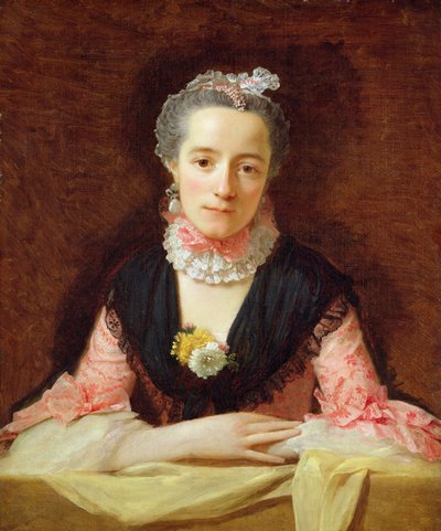 Una donna sconosciuta in un vestito rosa da Allan Ramsay