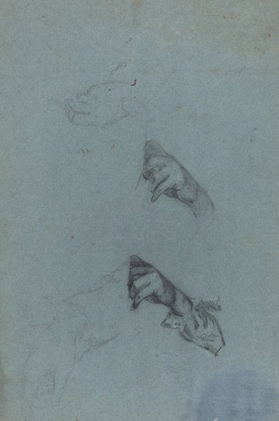Studi di mani (verso) da Allan Ramsay