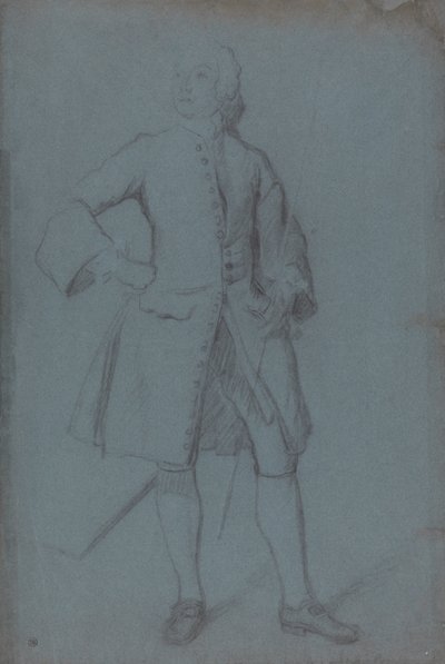 Uomo in Piedi con un Bastone nella Mano Sinistra, Figura Intera da Allan Ramsay