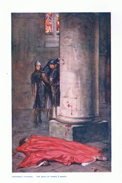 Cattedrale di Canterbury: La morte di Thomas A Beckett, illustrazione da 