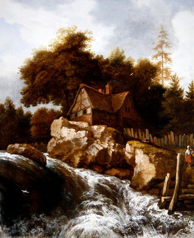 Paesaggio Nordico Roccioso con Contadini su un Sentiero da Allart van Everdingen