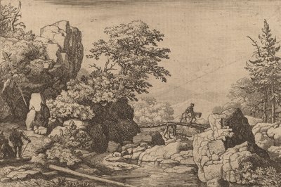 Cavaliere su un ponte, probabilmente c. 1645-1656 da Allart van Everdingen