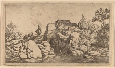 Cavaliere su un Ponte di Pietra da Allart van Everdingen
