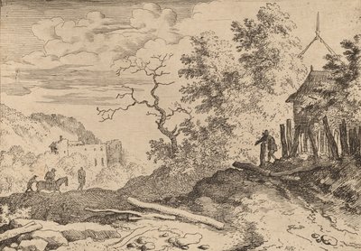 Capanna con i resti di una siepe, probabilmente c. 1645-1656 da Allart van Everdingen