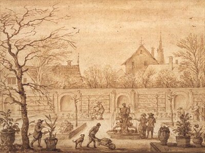 Veduta di un giardino olandese, c.1650-60 da Allart van Everdingen