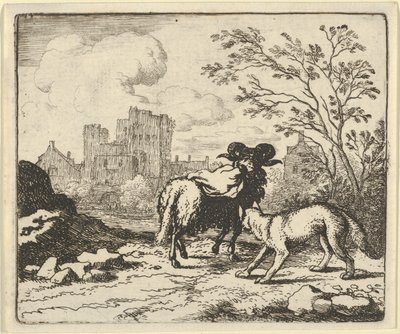 Renard rimanda il montone al leone con un pacco contenente la testa del coniglio, 1650-75 da Allart van Everdingen