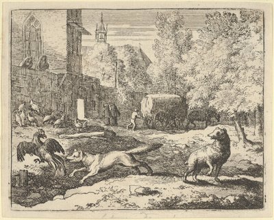 Renard Vuole Trovare un Gallo, 1650-75 da Allart van Everdingen