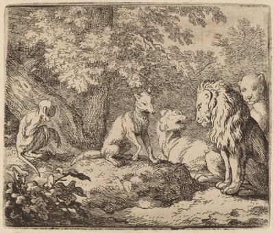 Reynard racconta una storia di tesori nascosti, probabilmente c. 1645-1656 da Allart van Everdingen