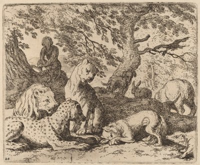 Reynard avvolge la sua storia e offende suo padre, probabilmente c. 1645-1656 da Allart van Everdingen