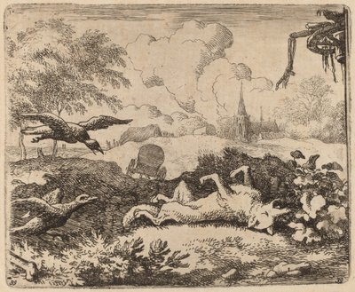 Reynard e i corvi, probabilmente c. 1645-1656 da Allart van Everdingen