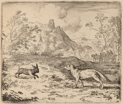 Reynard e il coniglio da Allart van Everdingen