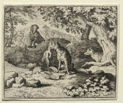 Reynard la Volpe: Il Tasso Viene ad Avvertire Reynard da Allart van Everdingen