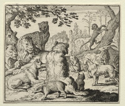 Reynard la Volpe: Il leone ordina la ricerca di Reynard da Allart van Everdingen