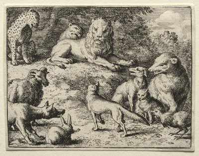 Reynard la volpe: Reynard appare a corte da Allart van Everdingen
