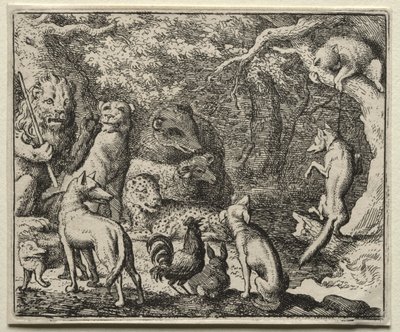 Reynard la volpe: Reynard chiede il permesso di confessarsi da Allart van Everdingen