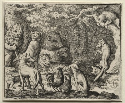 Reynard la volpe: Reynard chiede il permesso di confessarsi da Allart van Everdingen