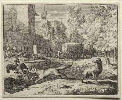 Reynard la volpe: Reynard insegue le galline da Allart van Everdingen